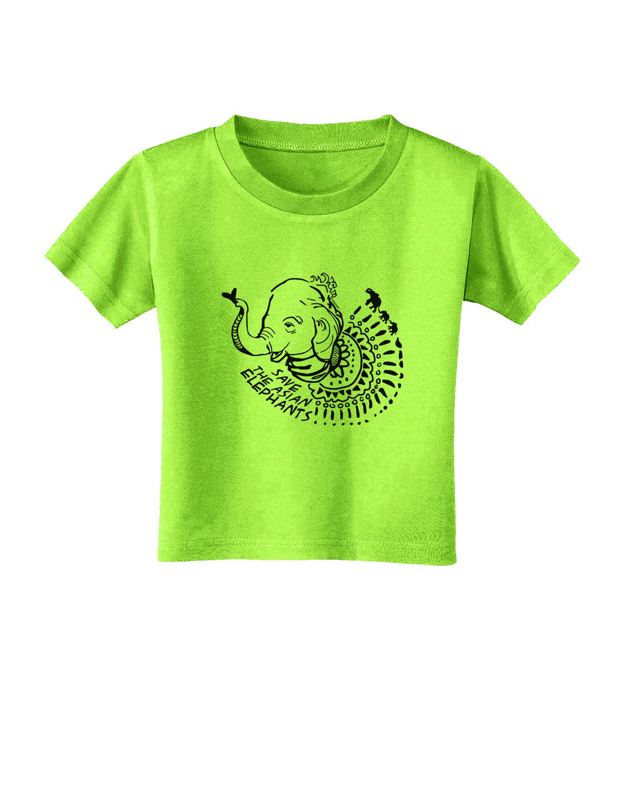 TooLoud Save the Asian Elephants Toddler T-Shirt-Toddler T-shirt-TooLoud-White-2T-Davson Sales