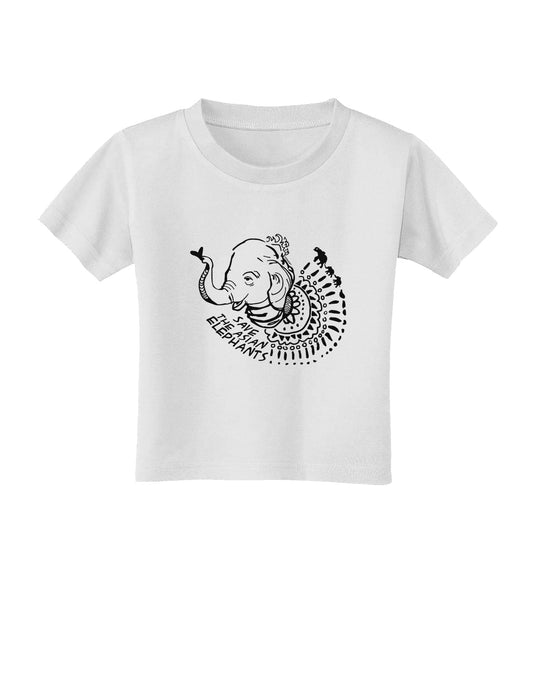 TooLoud Save the Asian Elephants Toddler T-Shirt-Toddler T-shirt-TooLoud-White-2T-Davson Sales