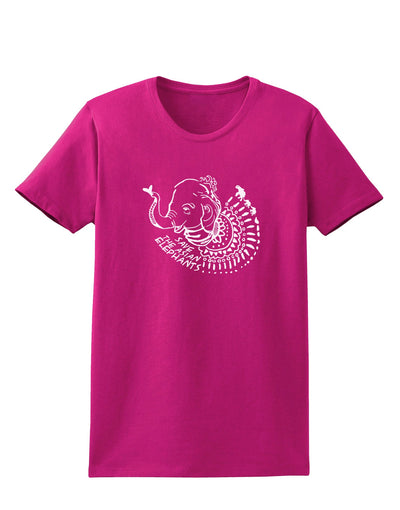 TooLoud Save the Asian Elephants Womens Dark T-Shirt-Womens T-Shirt-TooLoud-Hot-Pink-Small-Davson Sales