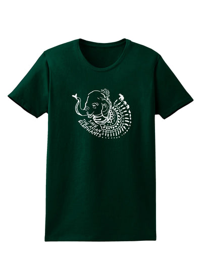 TooLoud Save the Asian Elephants Womens Dark T-Shirt-Womens T-Shirt-TooLoud-Forest-Green-Small-Davson Sales