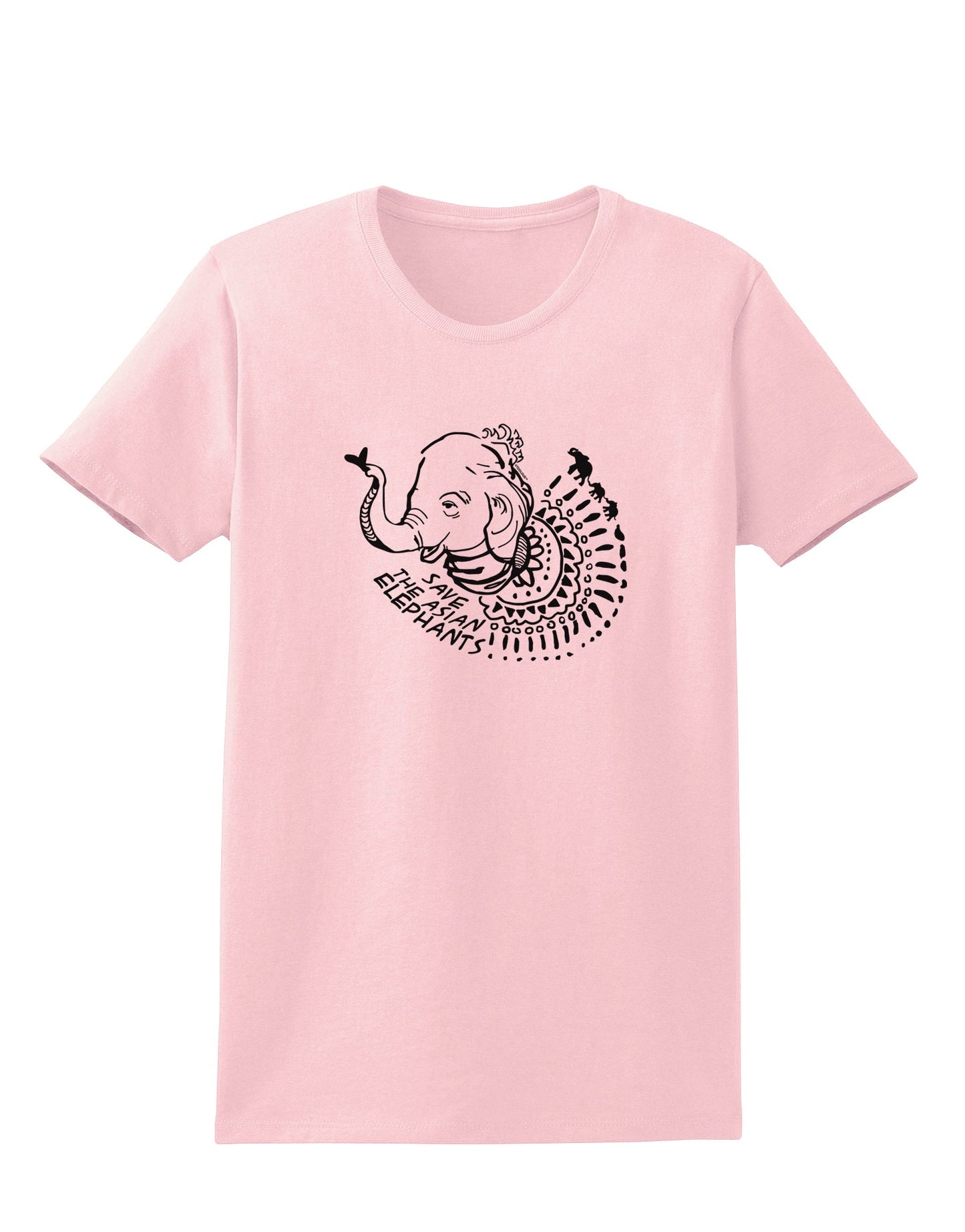 TooLoud Save the Asian Elephants Womens T-Shirt-Womens T-Shirt-TooLoud-PalePink-X-Small-Davson Sales