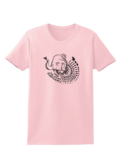 Save the Asian Elephants Womens T-Shirt - Pale Pink - 4XL Tooloud