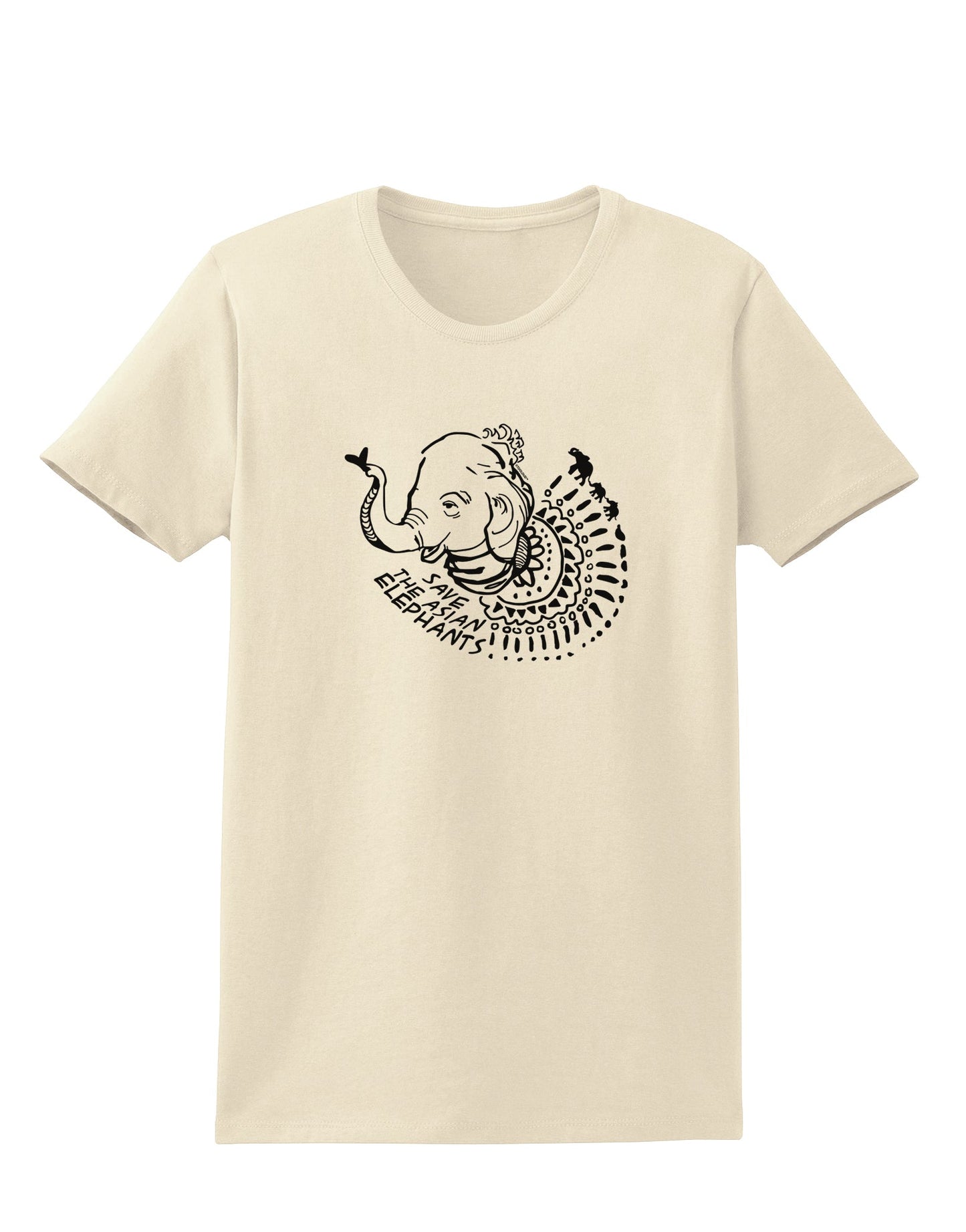 TooLoud Save the Asian Elephants Womens T-Shirt-Womens T-Shirt-TooLoud-Natural-X-Small-Davson Sales