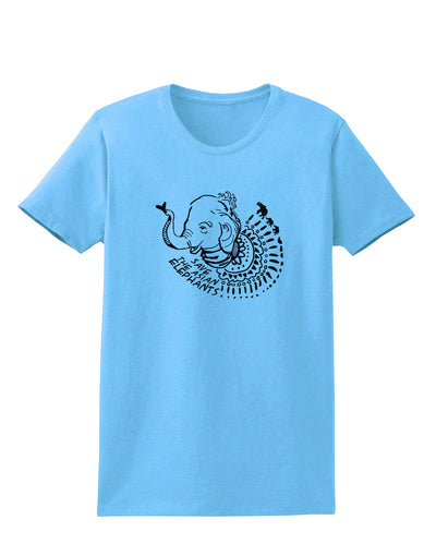Save the Asian Elephants Womens T-Shirt - Aquatic Blue - 4XL Tooloud
