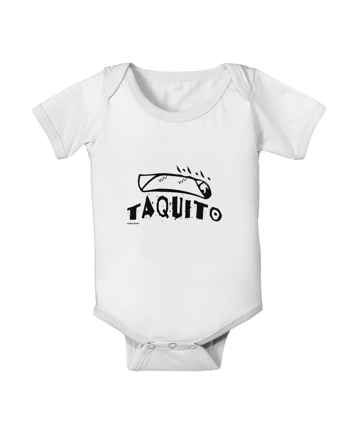 TooLoud Taquito Baby Romper Bodysuit-Baby Romper-TooLoud-White-06-Months-Davson Sales