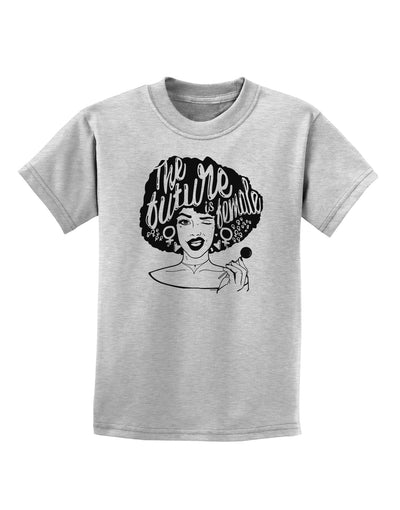 TooLoud The Future Is Female Childrens T-Shirt-Childrens T-Shirt-TooLoud-AshGray-X-Small-Davson Sales