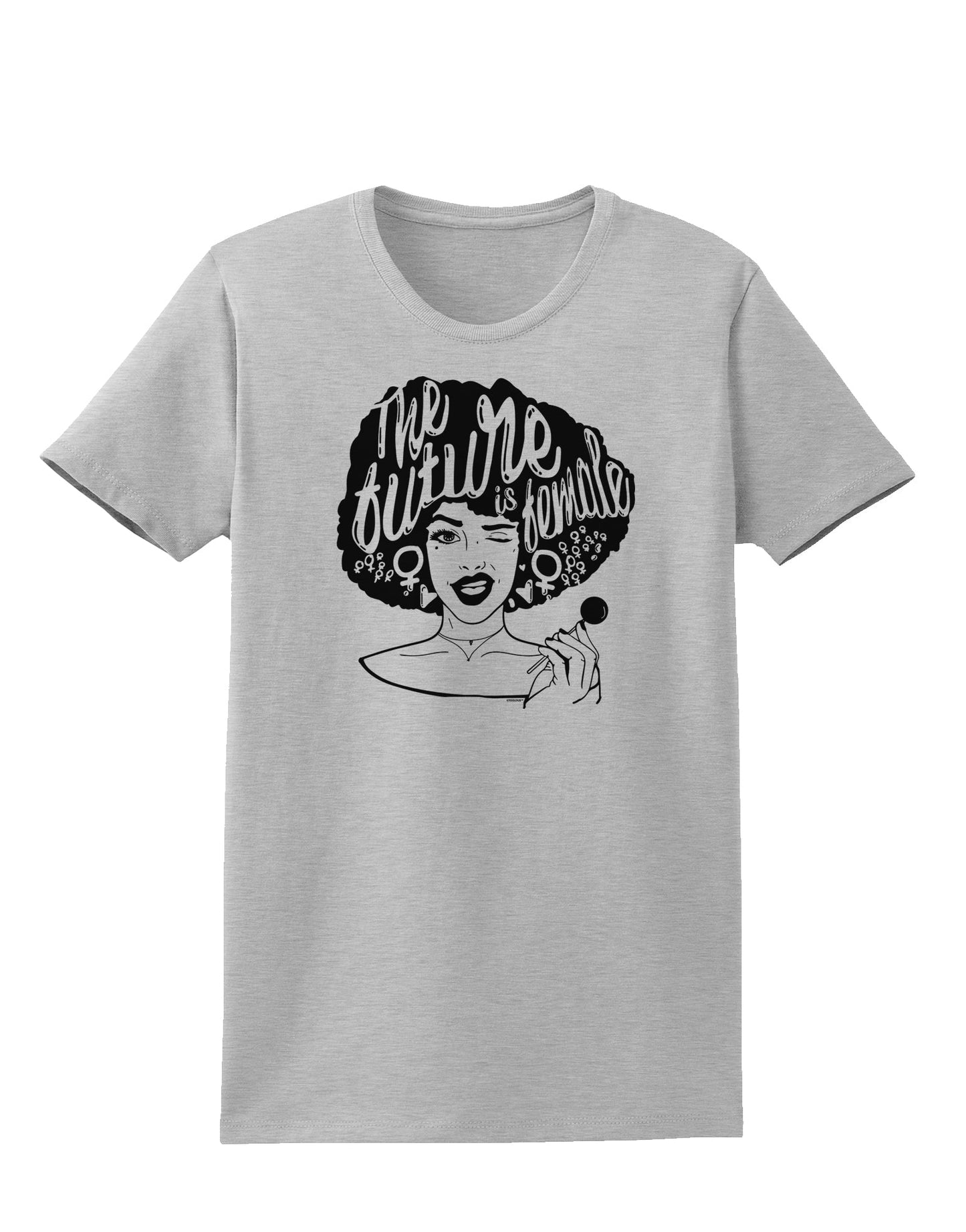 TooLoud The Future Is Female Womens T-Shirt-Womens T-Shirt-TooLoud-AshGray-X-Small-Davson Sales