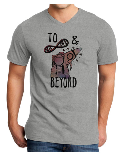 TooLoud To infinity and beyond Adult V-Neck T-shirt-Mens V-Neck T-Shirt-TooLoud-HeatherGray-Small-Davson Sales