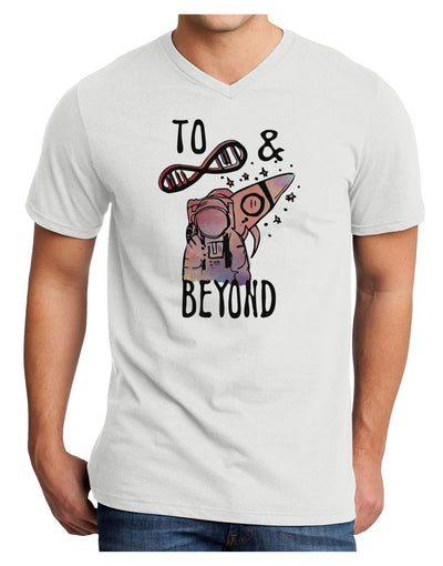 TooLoud To infinity and beyond Adult V-Neck T-shirt-Mens V-Neck T-Shirt-TooLoud-White-Small-Davson Sales