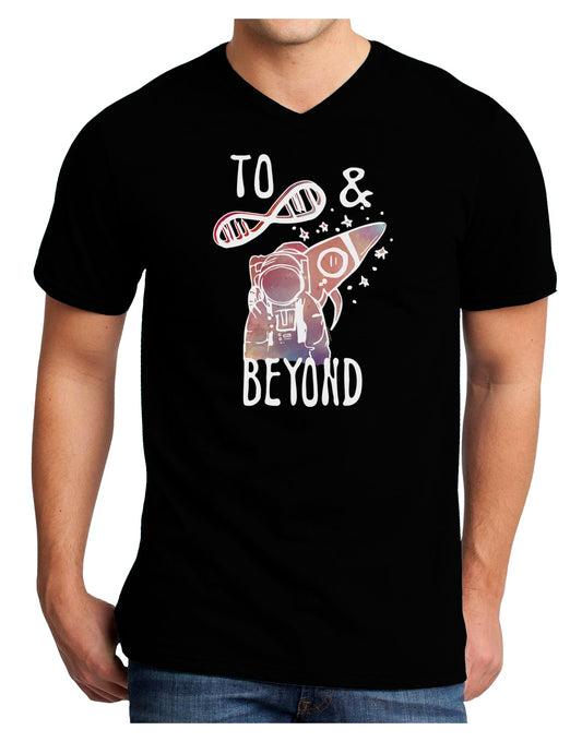 TooLoud To infinity and beyond Dark Adult Dark V-Neck T-Shirt-Mens V-Neck T-Shirt-TooLoud-Black-Small-Davson Sales