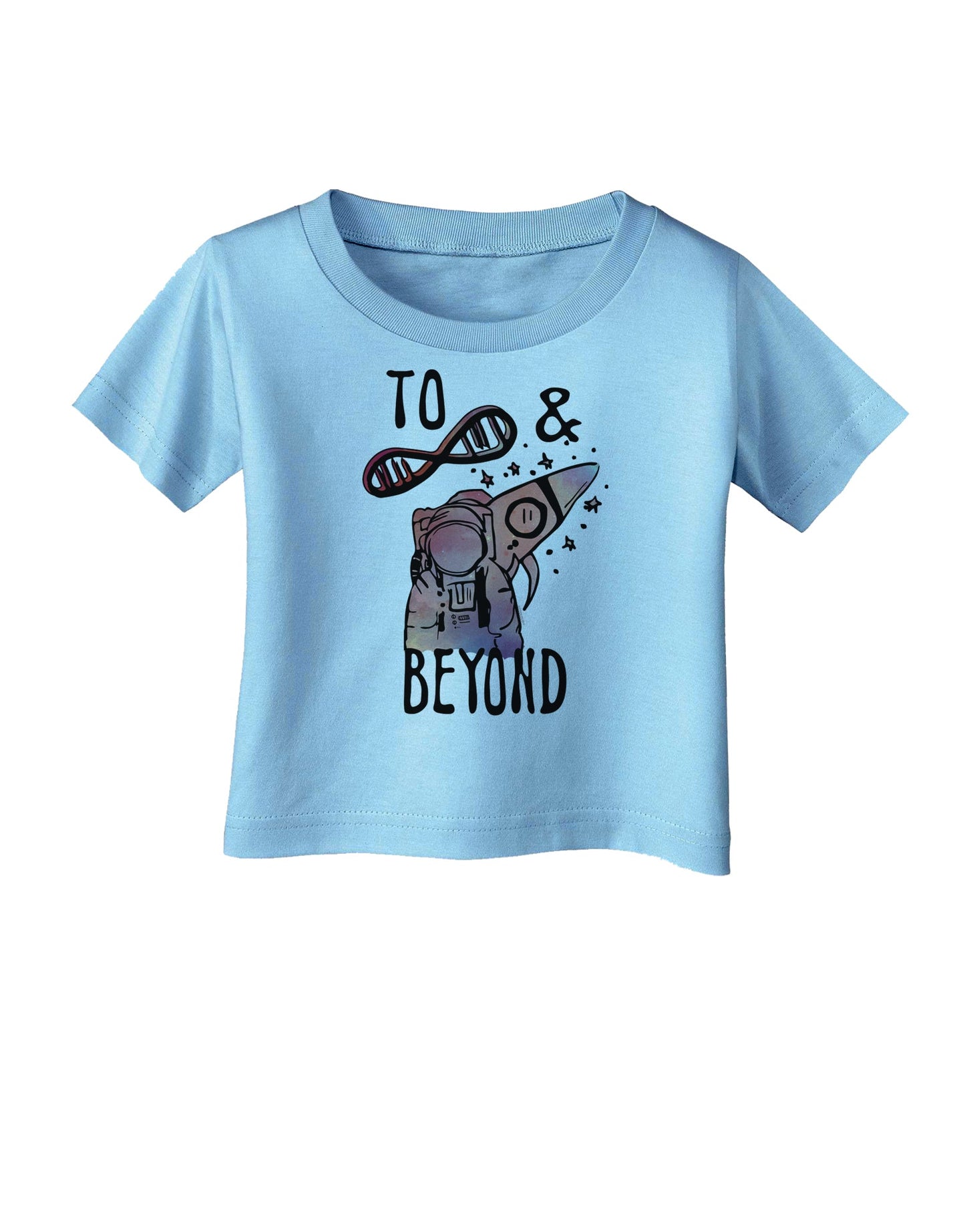 TooLoud To infinity and beyond Infant T-Shirt-Infant T-Shirt-TooLoud-Aquatic-Blue-06-Months-Davson Sales
