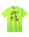 TooLoud Trick or Treat Cute Candy Corn Halloween Adult T-Shirt-unisex t-shirt-TooLoud-Neon-Green-Small-Davson Sales