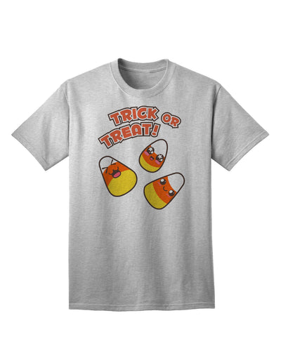 TooLoud Trick or Treat Cute Candy Corn Halloween Adult T-Shirt-unisex t-shirt-TooLoud-AshGray-Small-Davson Sales