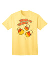 TooLoud Trick or Treat Cute Candy Corn Halloween Adult T-Shirt-unisex t-shirt-TooLoud-Yellow-Small-Davson Sales