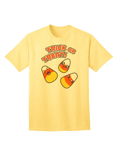 TooLoud Trick or Treat Cute Candy Corn Halloween Adult T-Shirt-unisex t-shirt-TooLoud-Yellow-Small-Davson Sales