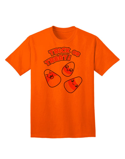 TooLoud Trick or Treat Cute Candy Corn Halloween Adult T-Shirt-unisex t-shirt-TooLoud-Orange-Small-Davson Sales