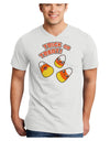 TooLoud Trick or Treat Cute Candy Corn Halloween Adult V-Neck T-shirt-Mens V-Neck T-Shirt-TooLoud-White-Small-Davson Sales