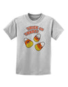 TooLoud Trick or Treat Cute Candy Corn Halloween Childrens T-Shirt-Childrens T-Shirt-TooLoud-AshGray-X-Small-Davson Sales