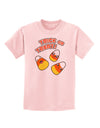 TooLoud Trick or Treat Cute Candy Corn Halloween Childrens T-Shirt-Childrens T-Shirt-TooLoud-PalePink-X-Small-Davson Sales