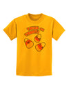 TooLoud Trick or Treat Cute Candy Corn Halloween Childrens T-Shirt-Childrens T-Shirt-TooLoud-Gold-X-Small-Davson Sales