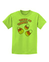 TooLoud Trick or Treat Cute Candy Corn Halloween Childrens T-Shirt-Childrens T-Shirt-TooLoud-Lime-Green-X-Small-Davson Sales