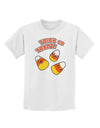 TooLoud Trick or Treat Cute Candy Corn Halloween Childrens T-Shirt-Childrens T-Shirt-TooLoud-White-X-Small-Davson Sales