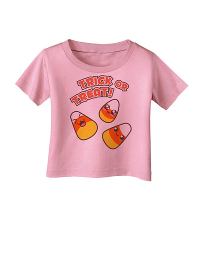 TooLoud Trick or Treat Cute Candy Corn Halloween Infant T-Shirt-Infant T-Shirt-TooLoud-Candy-Pink-06-Months-Davson Sales