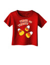 TooLoud Trick or Treat Cute Candy Corn Halloween Infant T-Shirt Dark-Infant T-Shirt-TooLoud-Red-06-Months-Davson Sales