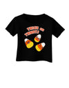 TooLoud Trick or Treat Cute Candy Corn Halloween Infant T-Shirt Dark-Infant T-Shirt-TooLoud-Black-06-Months-Davson Sales