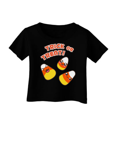 TooLoud Trick or Treat Cute Candy Corn Halloween Infant T-Shirt Dark-Infant T-Shirt-TooLoud-Black-06-Months-Davson Sales