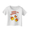 TooLoud Trick or Treat Cute Candy Corn Halloween Infant T-Shirt-Infant T-Shirt-TooLoud-White-06-Months-Davson Sales