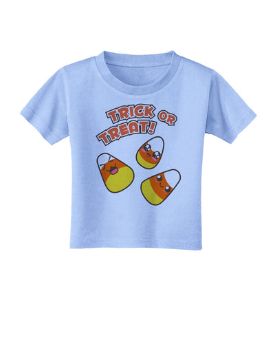 TooLoud Trick or Treat Cute Candy Corn Halloween Toddler T-Shirt-Toddler T-Shirt-TooLoud-Aquatic-Blue-2T-Davson Sales