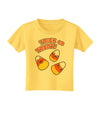 TooLoud Trick or Treat Cute Candy Corn Halloween Toddler T-Shirt-Toddler T-Shirt-TooLoud-Yellow-2T-Davson Sales