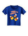 TooLoud Trick or Treat Cute Candy Corn Halloween Toddler T-Shirt Dark-Toddler T-Shirt-TooLoud-Royal-Blue-2T-Davson Sales