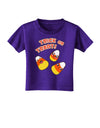 TooLoud Trick or Treat Cute Candy Corn Halloween Toddler T-Shirt Dark-Toddler T-Shirt-TooLoud-Purple-2T-Davson Sales