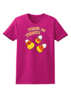 TooLoud Trick or Treat Cute Candy Corn Halloween Womens Dark T-Shirt-Womens T-Shirt-TooLoud-Hot-Pink-Small-Davson Sales