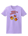 TooLoud Trick or Treat Cute Candy Corn Halloween Womens T-Shirt-Womens T-Shirt-TooLoud-Lavender-X-Small-Davson Sales