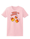 TooLoud Trick or Treat Cute Candy Corn Halloween Womens T-Shirt-Womens T-Shirt-TooLoud-PalePink-X-Small-Davson Sales