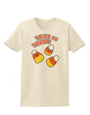 TooLoud Trick or Treat Cute Candy Corn Halloween Womens T-Shirt-Womens T-Shirt-TooLoud-Natural-X-Small-Davson Sales