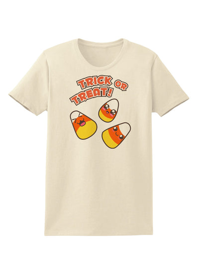 TooLoud Trick or Treat Cute Candy Corn Halloween Womens T-Shirt-Womens T-Shirt-TooLoud-Natural-X-Small-Davson Sales