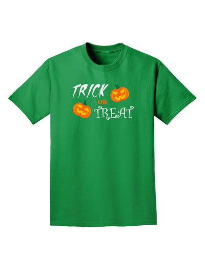 TooLoud Trick or Treat Pumpkins Adult Dark T-Shirt-Mens T-Shirt-TooLoud-Kelly-Green-Small-Davson Sales