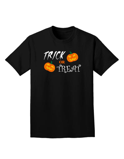 TooLoud Trick or Treat Pumpkins Adult Dark T-Shirt-Mens T-Shirt-TooLoud-Black-Small-Davson Sales