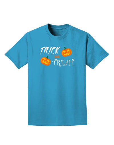 TooLoud Trick or Treat Pumpkins Adult Dark T-Shirt-Mens T-Shirt-TooLoud-Turquoise-Small-Davson Sales