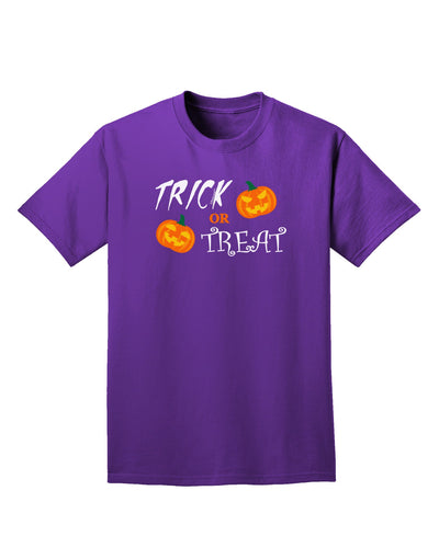 TooLoud Trick or Treat Pumpkins Adult Dark T-Shirt-Mens T-Shirt-TooLoud-Purple-Small-Davson Sales