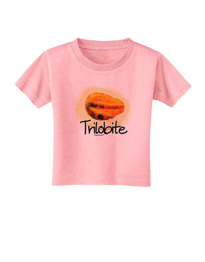 TooLoud Trilobite Fossil Watercolor Text Toddler T-Shirt-Toddler T-Shirt-TooLoud-Candy-Pink-2T-Davson Sales