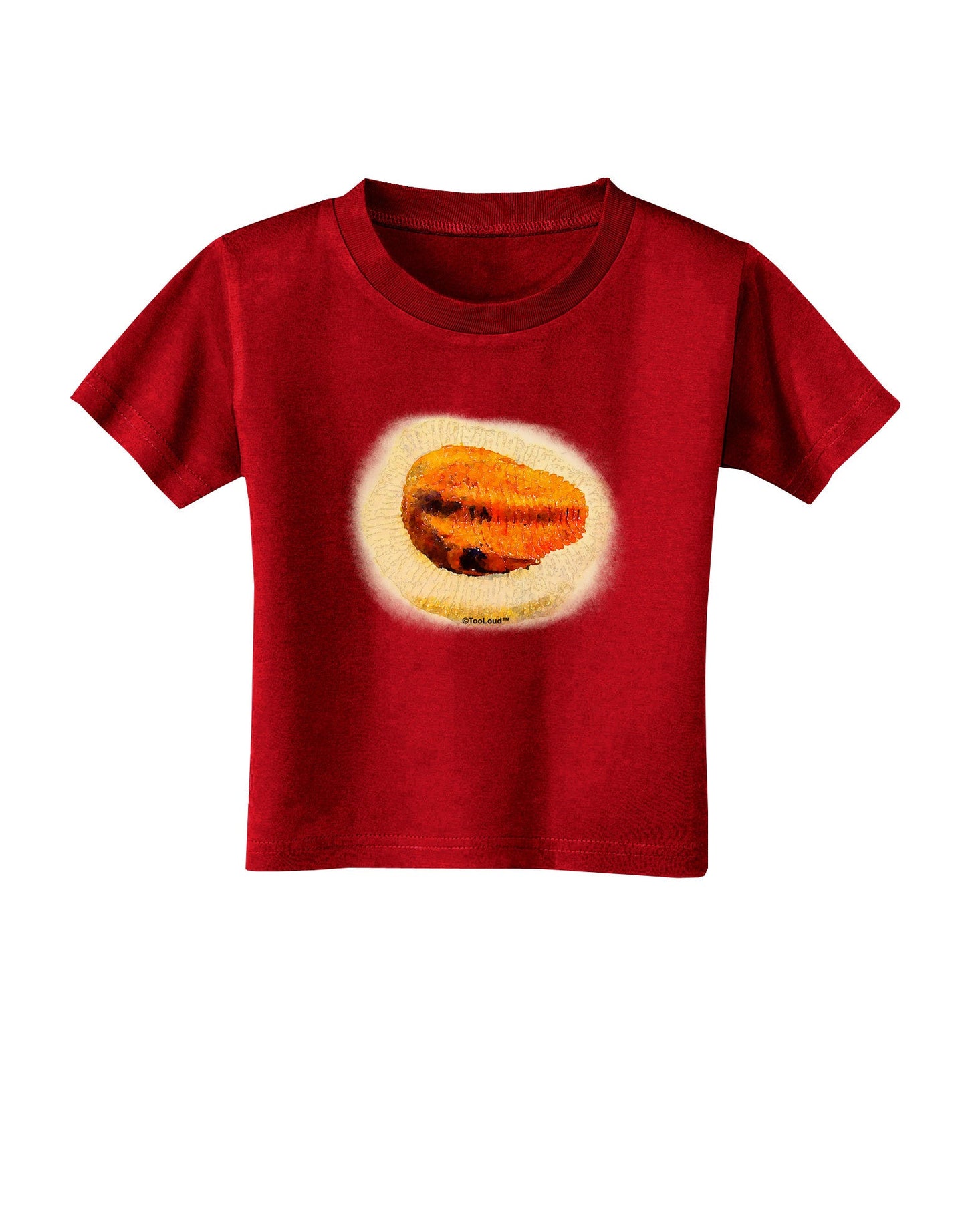 TooLoud Trilobite Fossil Watercolor Toddler T-Shirt Dark-Toddler T-Shirt-TooLoud-Red-2T-Davson Sales