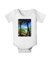 TooLoud Tropical Skyline Baby Romper Bodysuit-Baby Romper-TooLoud-White-06-Months-Davson Sales