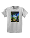 TooLoud Tropical Skyline Childrens T-Shirt-Childrens T-Shirt-TooLoud-AshGray-X-Small-Davson Sales