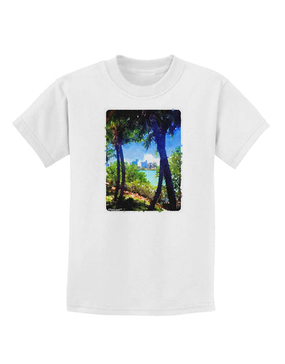 TooLoud Tropical Skyline Childrens T-Shirt-Childrens T-Shirt-TooLoud-White-X-Small-Davson Sales