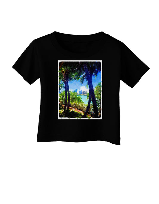 TooLoud Tropical Skyline Infant T-Shirt Dark-Infant T-Shirt-TooLoud-Black-06-Months-Davson Sales